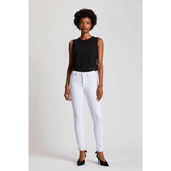 Hudson Jeans Denim - *CLEARANCE*Hudson Jeans Barbara High-Rise Super Skinny White Ankle Jeans Size 33